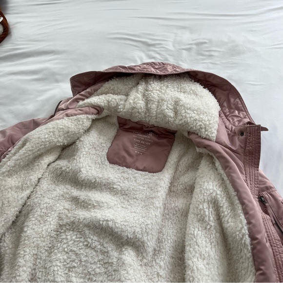 Pink American Eagle Sherpa Lined Bomber Jacket - Picture 4 of 5